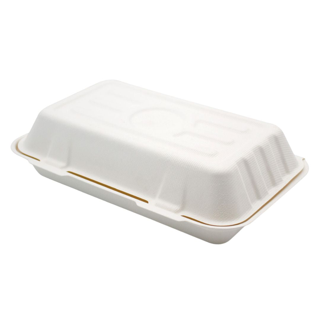 Medium Fish and Chip Bagasse Box Closed