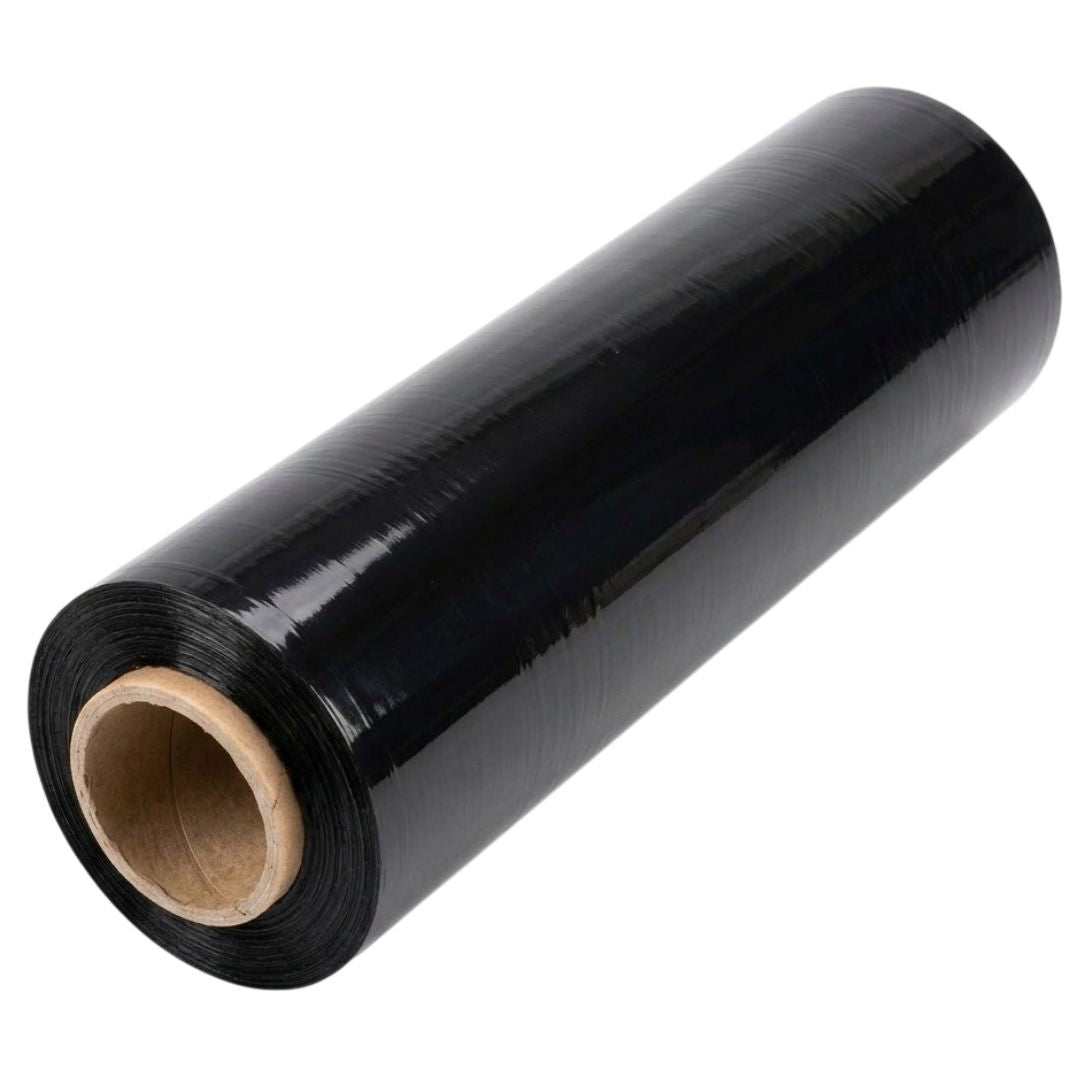 Black Pallet Wrap Blown | 400mm x 300mtr x 17mu (Pack of 6) Flush Core ...