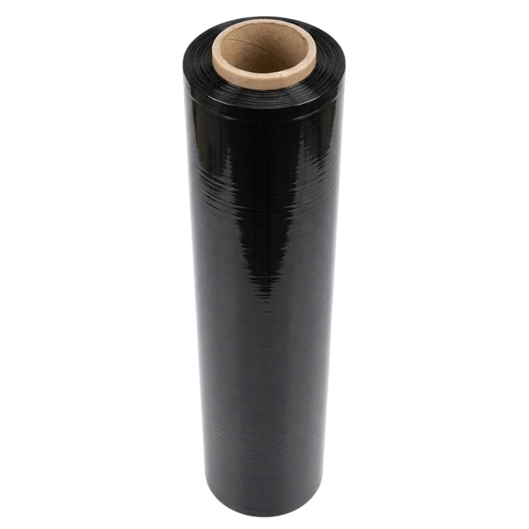 Black Pallet Wrap Blown | 400mm x 300mtr x 17mu (Pack of 6) Flush Core ...