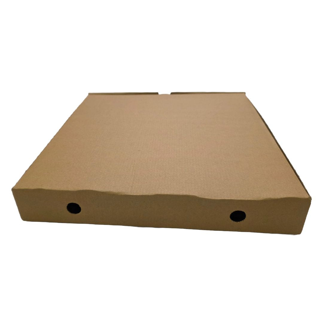Pizza Boxes Brown Back Closed View