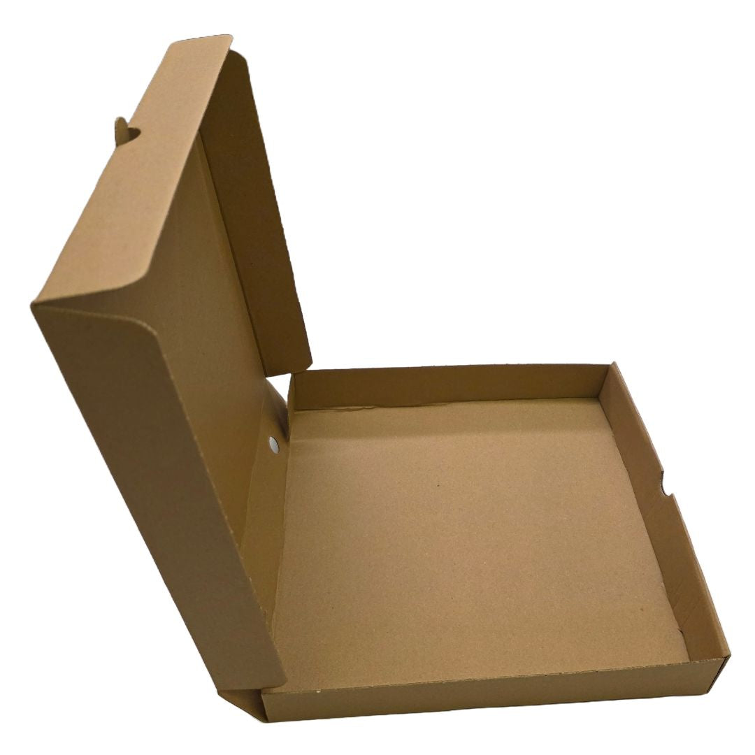 Pizza Boxes Brown Side Open View