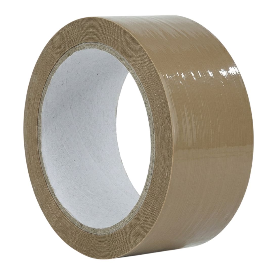 Buff Packaging Tape Angled View