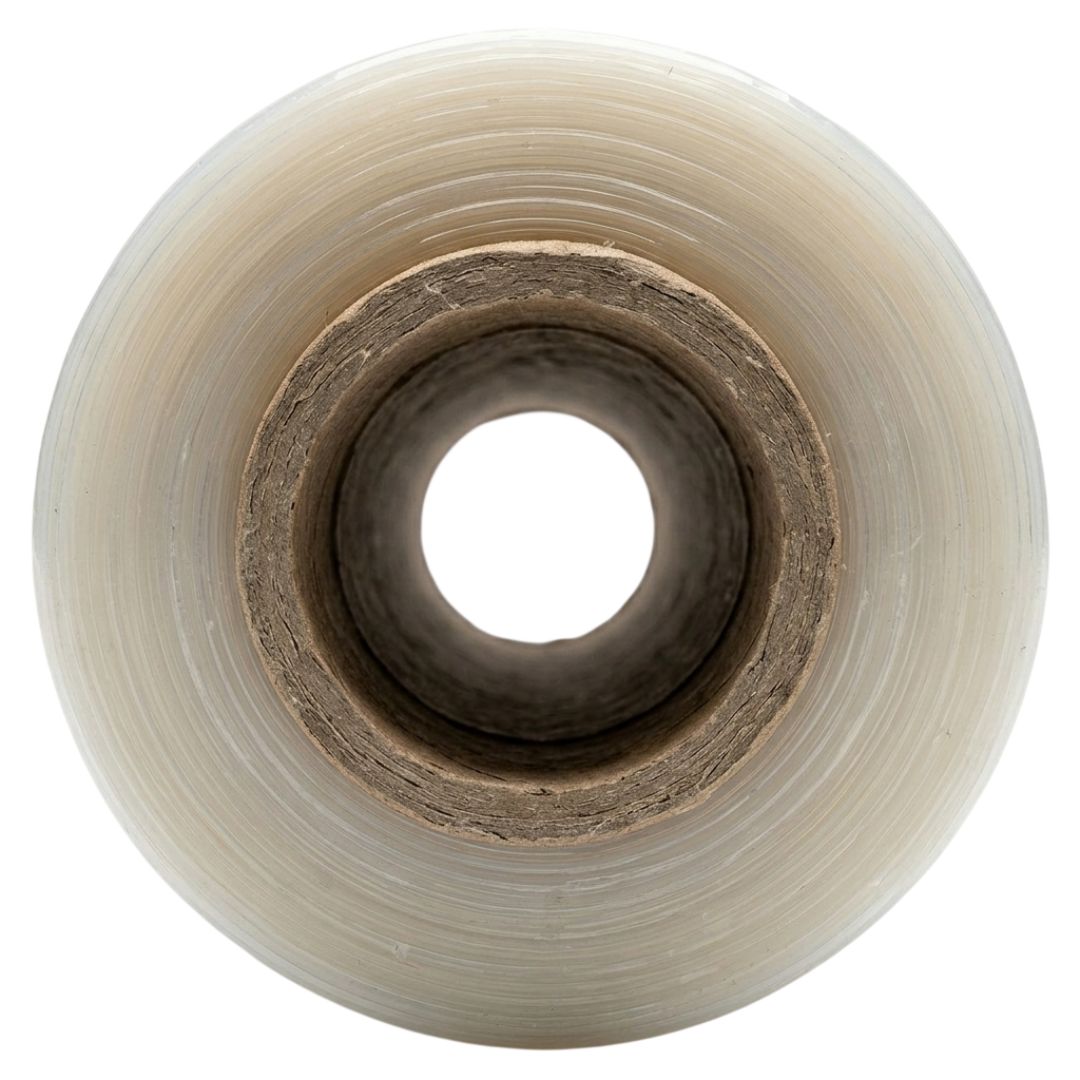 Clear Extended Pallet Wrap End View