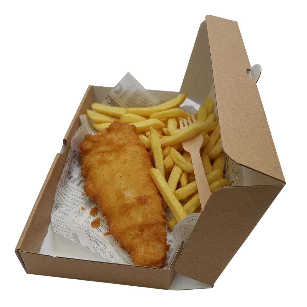 Fish and Chips Boxes Brown