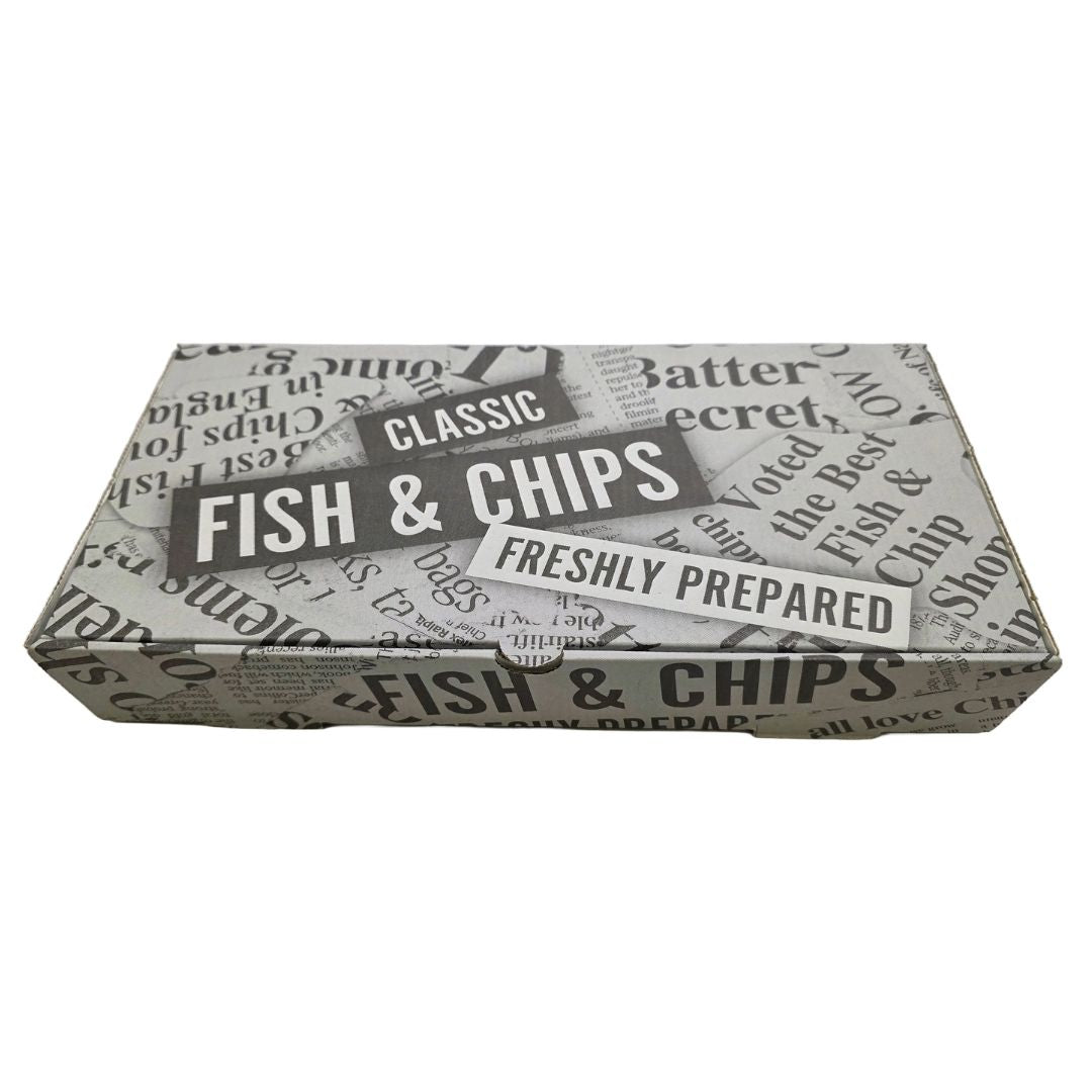 Fish and Chips Boxes Closed Above View