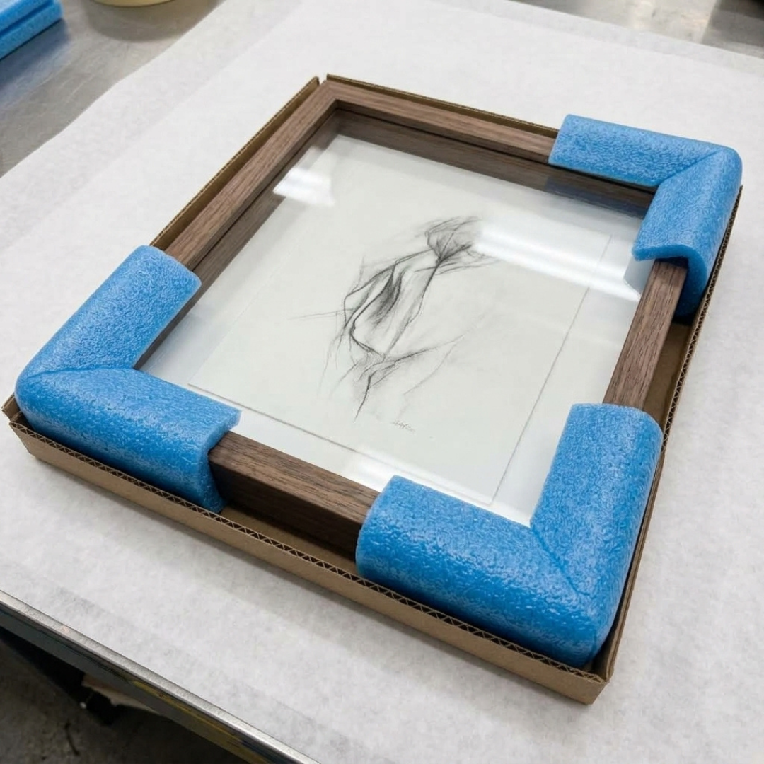 Foam Edge Protectors U-Shape Corners Blue Frame