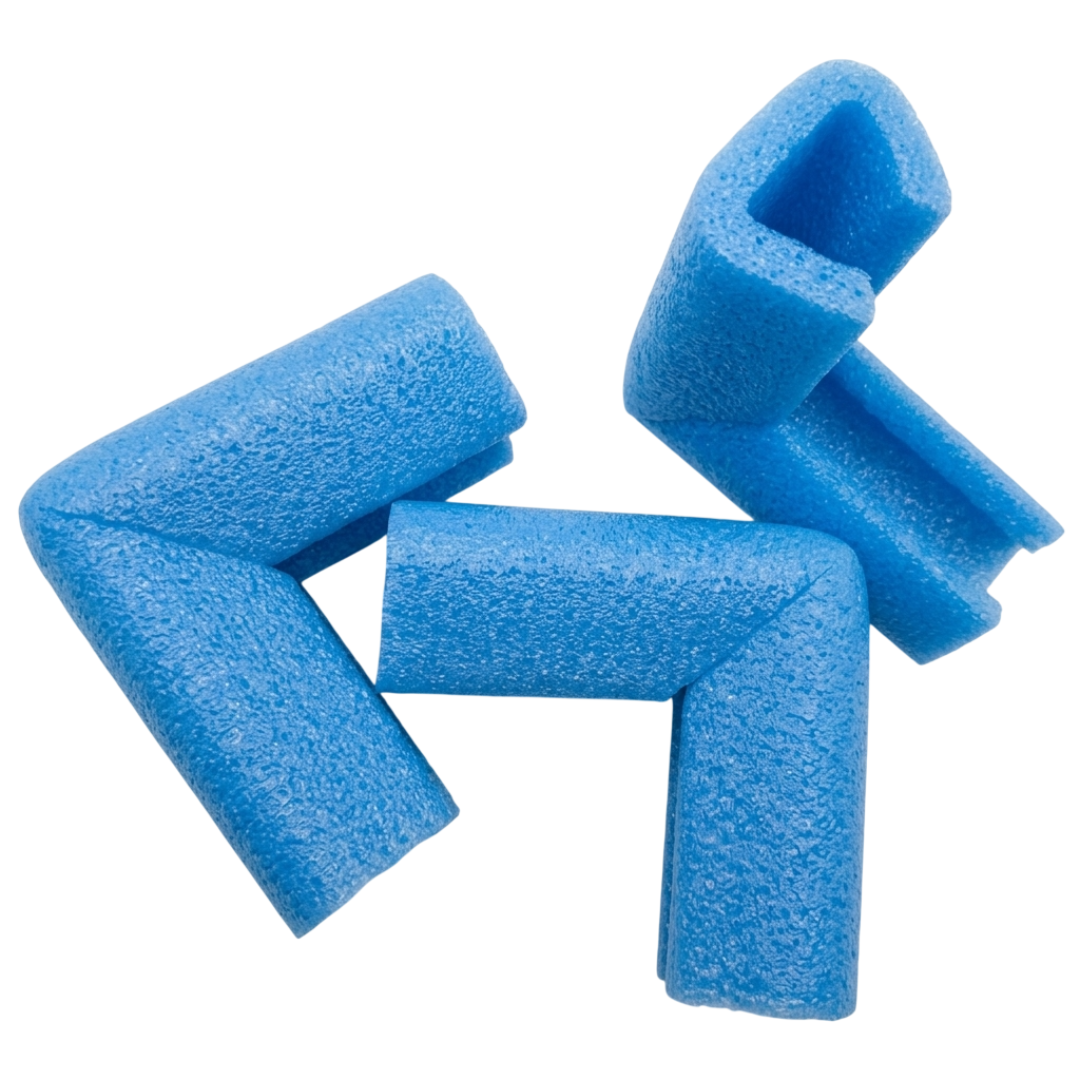 Foam Edge Protectors U-Shape Corners Blue Three Pieces