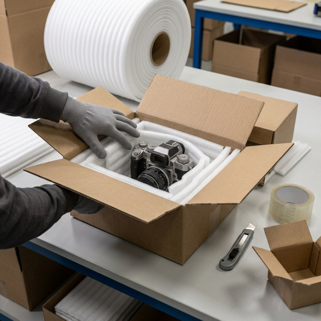 Foam Rolls Packing In Box