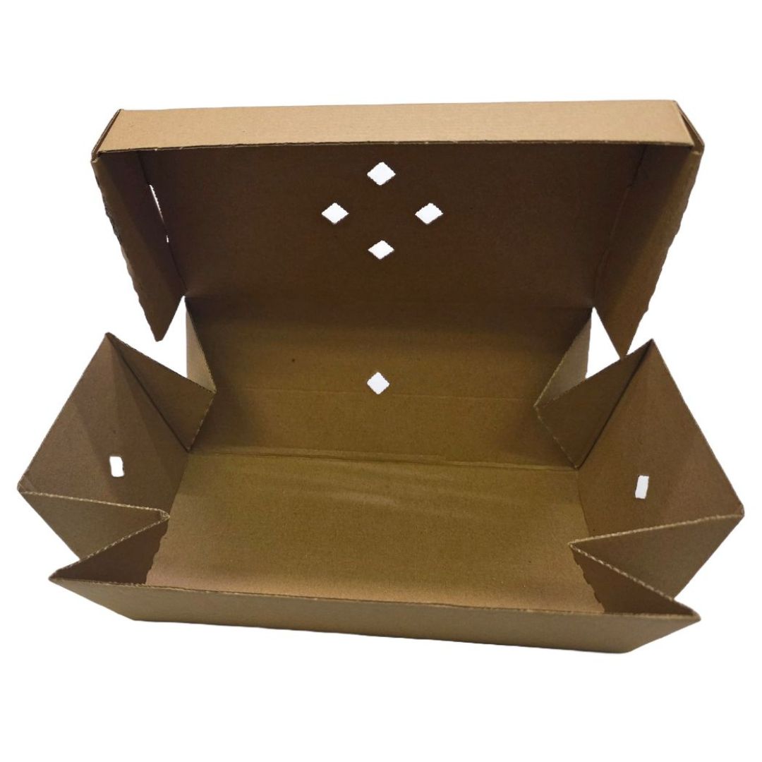 Kraft Double Burger Boxes Opened Front View