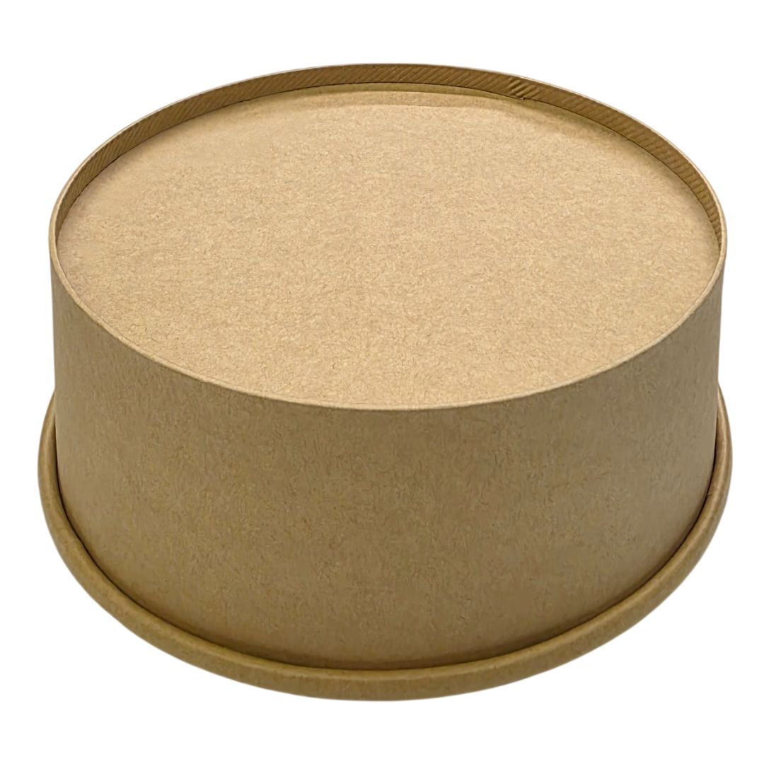 Kraft Paper Food Bowls 1300ML Bottom Angled View