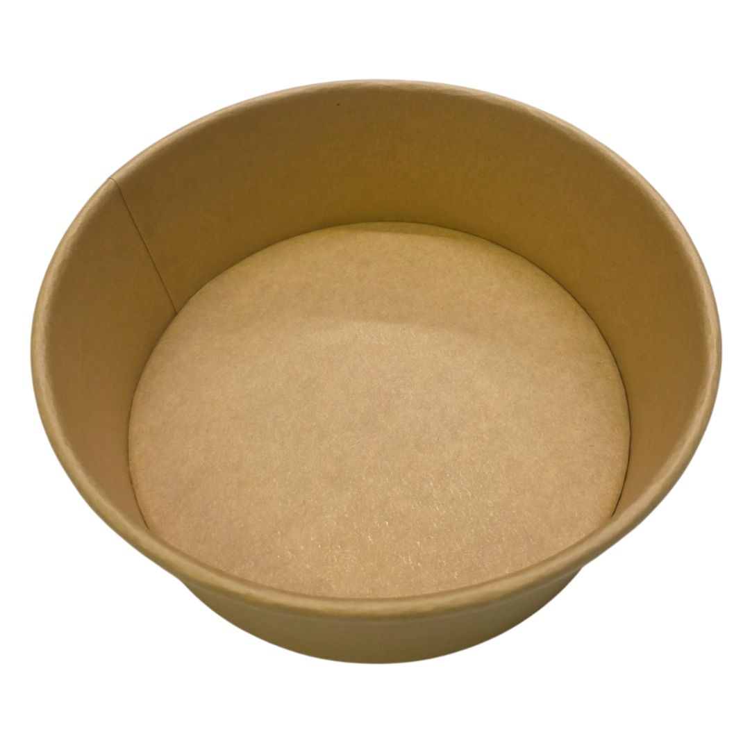 Kraft Paper Food Bowls 1300ML Top Angled View