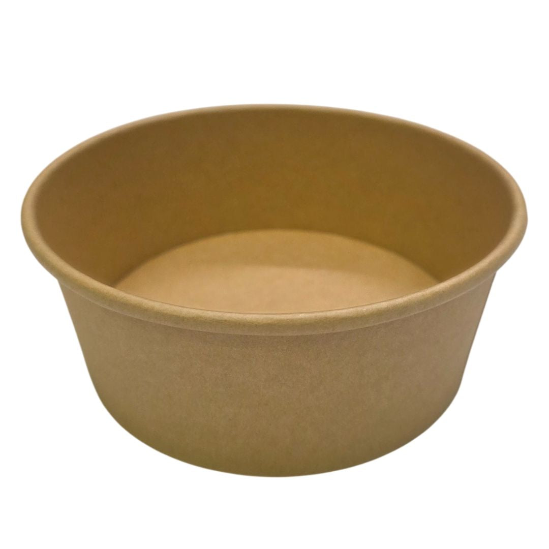 Kraft Paper Food Bowls 750ML Top Angled View