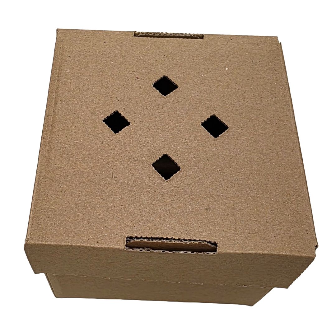 Kraft Single Burger Boxes with Vented Lid | Eco-Friendly Burger Boxes