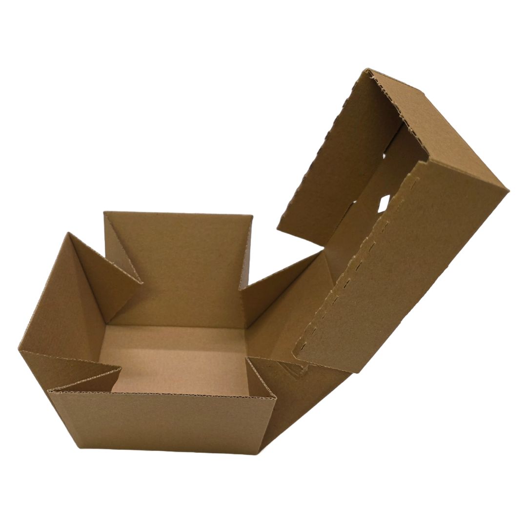 Kraft Single Burger Boxes with Vented Lid | Eco-Friendly Burger Boxes