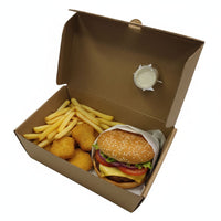 Brown / 200mm x 125mm x 60mm / 100 Boxes Per Pack (£0.12/Box)