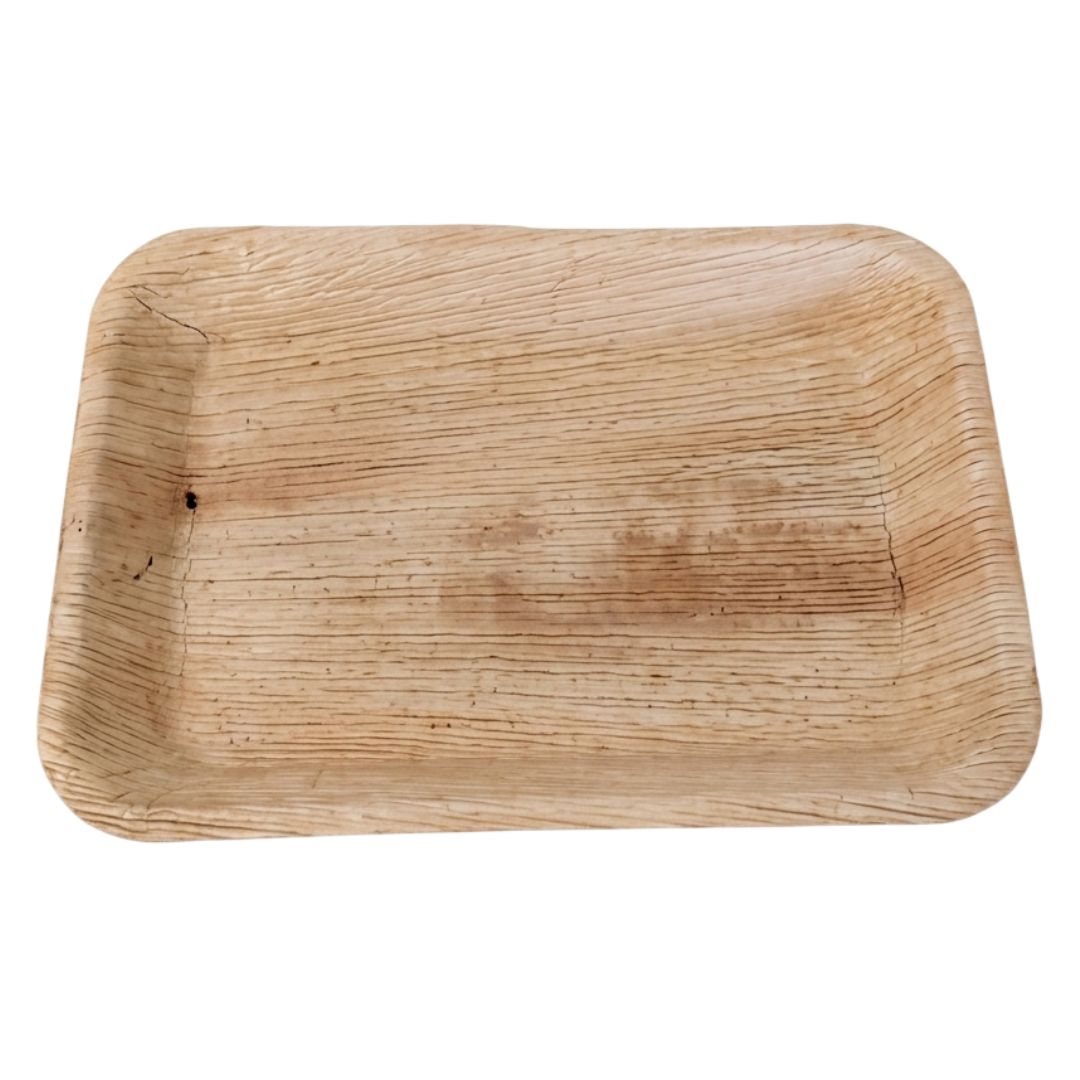 Palm Leaf Rectangular Plate