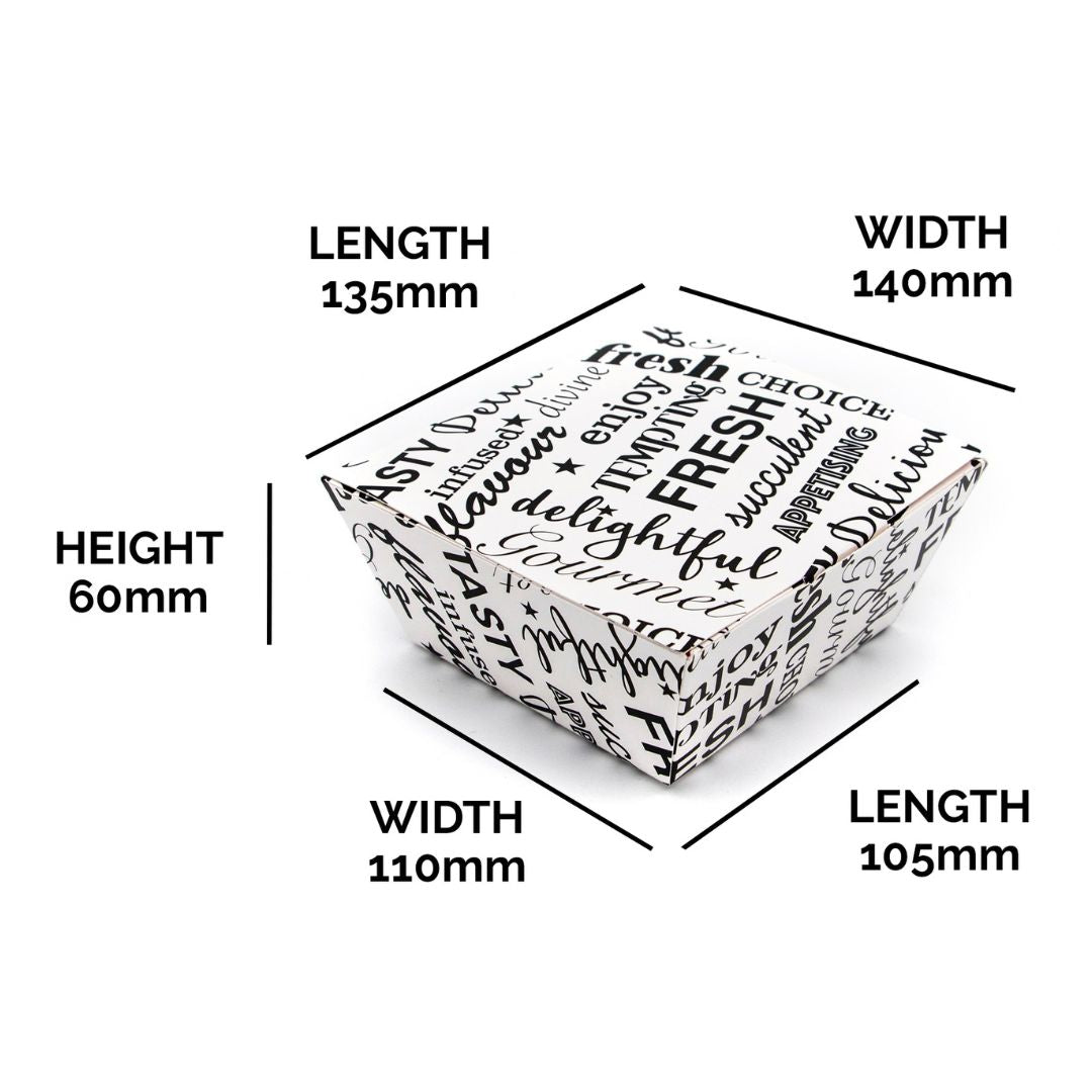 Small Gourmet Compostable Meal Box Size
