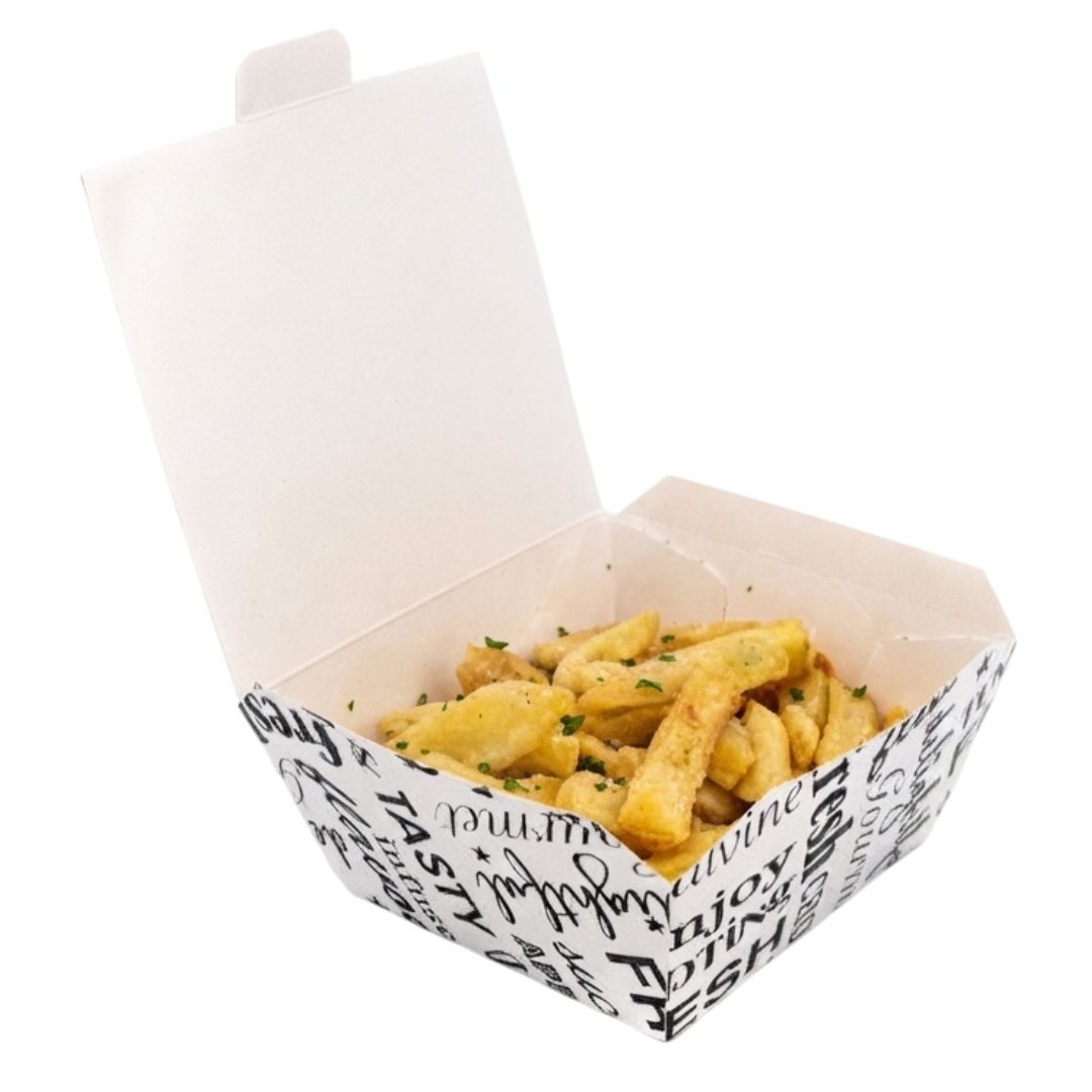 Small Gourmet Compostable Meal Box White