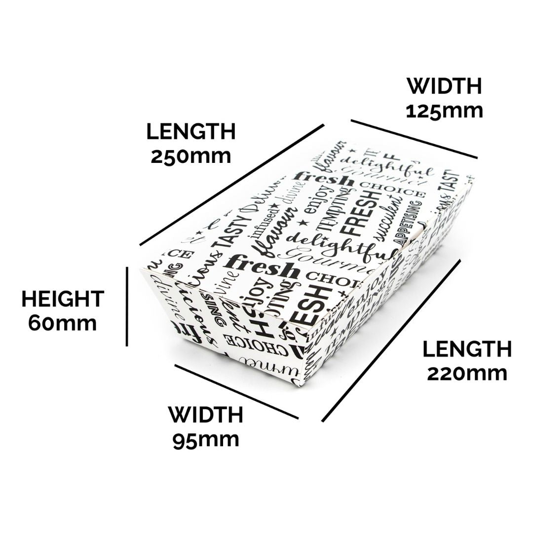 Standard Gourmet Compostable Meal Box White