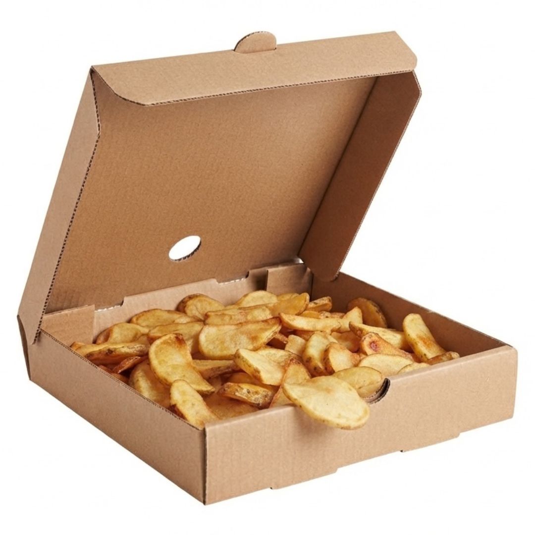Takeaway Kraft Chip Box with Chips