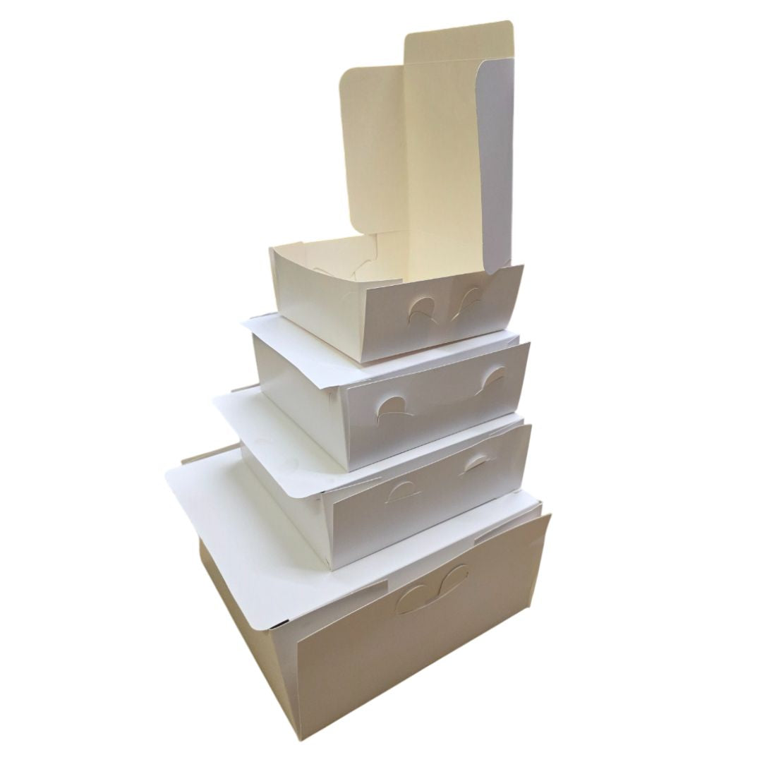 Cake Boxes Different Sizes Angled View